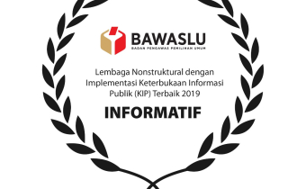 sekali lagi Bawaslu dianugerahi penghargaan sebagai Badan Publik Informatif untuk Lembaga NonStruktural oleh Komisi Informasi (KI) Pusat.